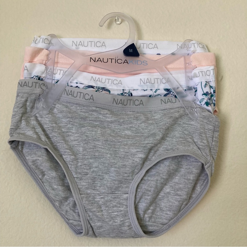 Nautica Kids 4-Pack Gray, Pink, and Floral Underwear Set | NWT